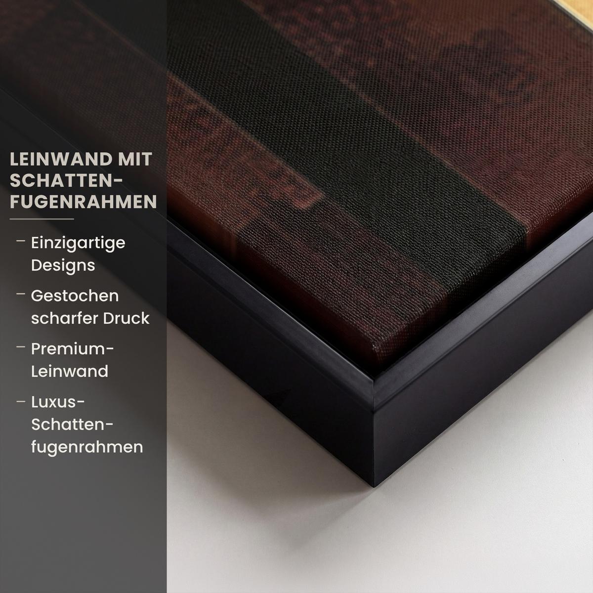LEINWAND Bilder mit Rahmen - Figuren - Abstrakt - Symbole - 90x140 - Terracotta, Textil (90/140cm) - MuchoWow