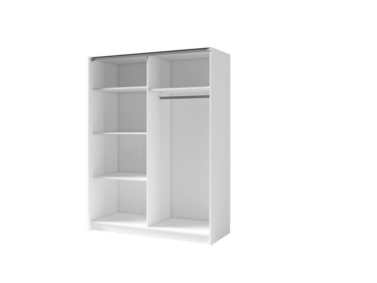 SCHWEBETÜRENSCHRANK RANOR 200,6/198,5/62cm 2-türig mit Spiegel Weiß - Eiche Artisan/Weiß, Holzwerkstoff (200.6/198.5/62cm) - MASSENO