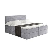 BOXBETT mit Matratze H3 und Lattenrost - VEXA - 180x200 - Grau Monolith - Grau, Holzwerkstoff/Kunststoff (180/200cm) - ALTDECOR
