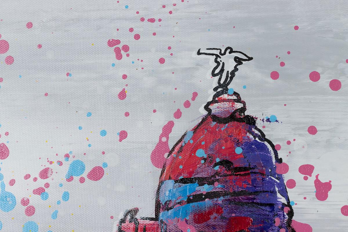 ACRYLBILD HANDGEMALT 120/60 cm - Grau, Holz/Textil (120/60cm) - KUNSTLOFT