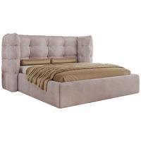 POLSTERBETT FLONELLE CLASSIC 160/200 - Hellrosa Velvet - Multipocket-Matratze - Hellrosa, Textil (160/200cm) - MKS