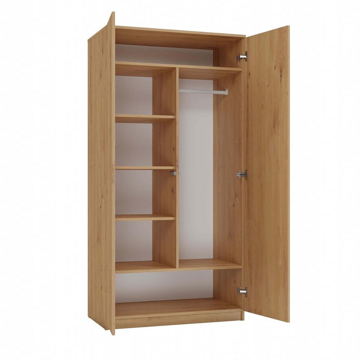 KLEIDERSCHRANK Artisan 90/180/50 - Eiche Artisan, Holzwerkstoff (90/180/50cm) - RAUMHIRSCH FURNITURE