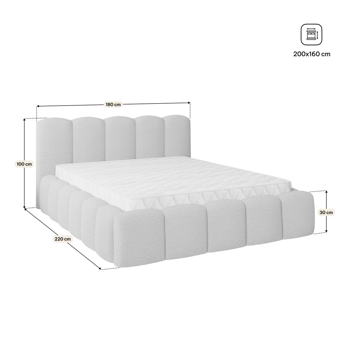 POLSTERBETT FALINA 160x200 cm mit Bettkästen - Braun - Braun, Holz (160/200cm) - MASSENO
