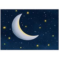 FOTOTAPETE Himmel Mond Blau 200x140 cm - Multicolor, Papier (200/140cm) - Wallarena