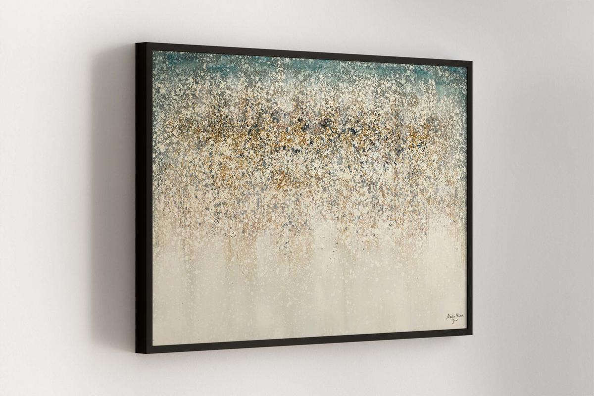 ÖLGEMÄLDE 120/80 cm - Blau/Beige, Holz/Textil (120/80cm) - KUNSTLOFT