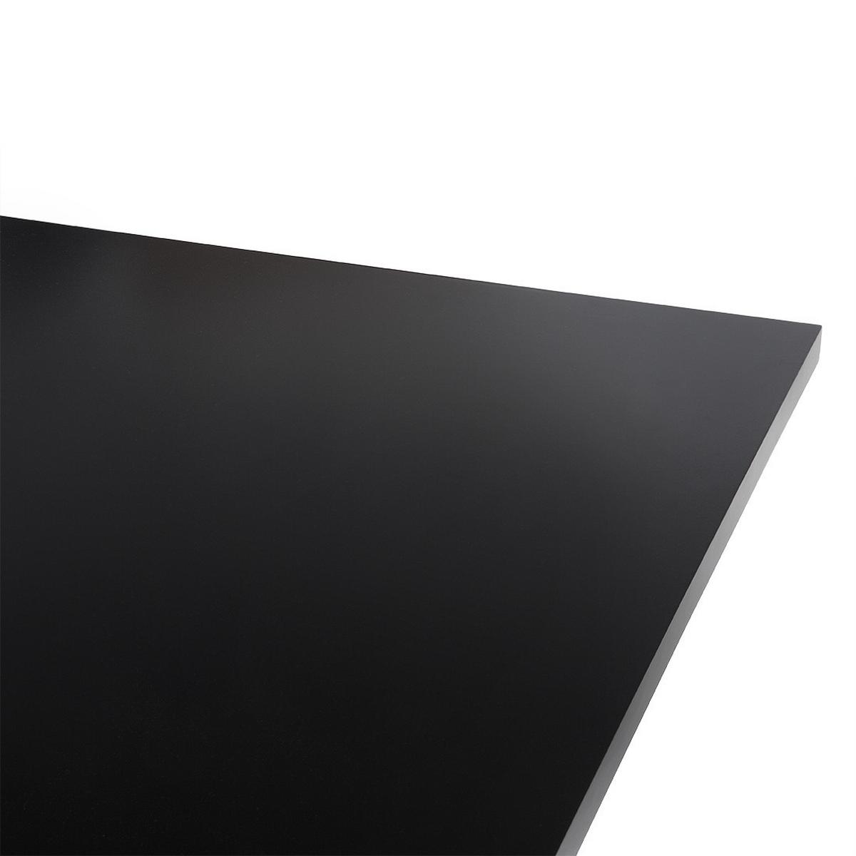 ESSTISCH 180/100/75 cm Schwarz Rechteckig Lisala - Schwarz, Holzwerkstoff (180/100/75cm) - Beliani