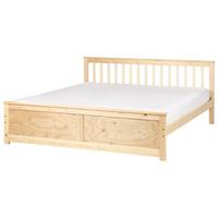 BETT mit Lattenrost 180x200 cm Heller Holzfarbton Olendon - Hellbraun, Holz (180/200cm) - Beliani
