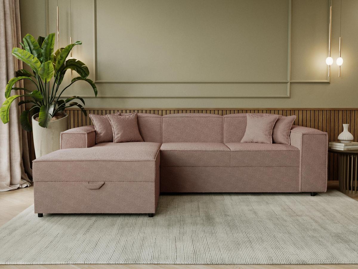 ECKSOFA Santos L, Seite: Links - Hellbraun/Schwarz, Holzwerkstoff/Kunststoff (253/166cm) - MIRJAN24