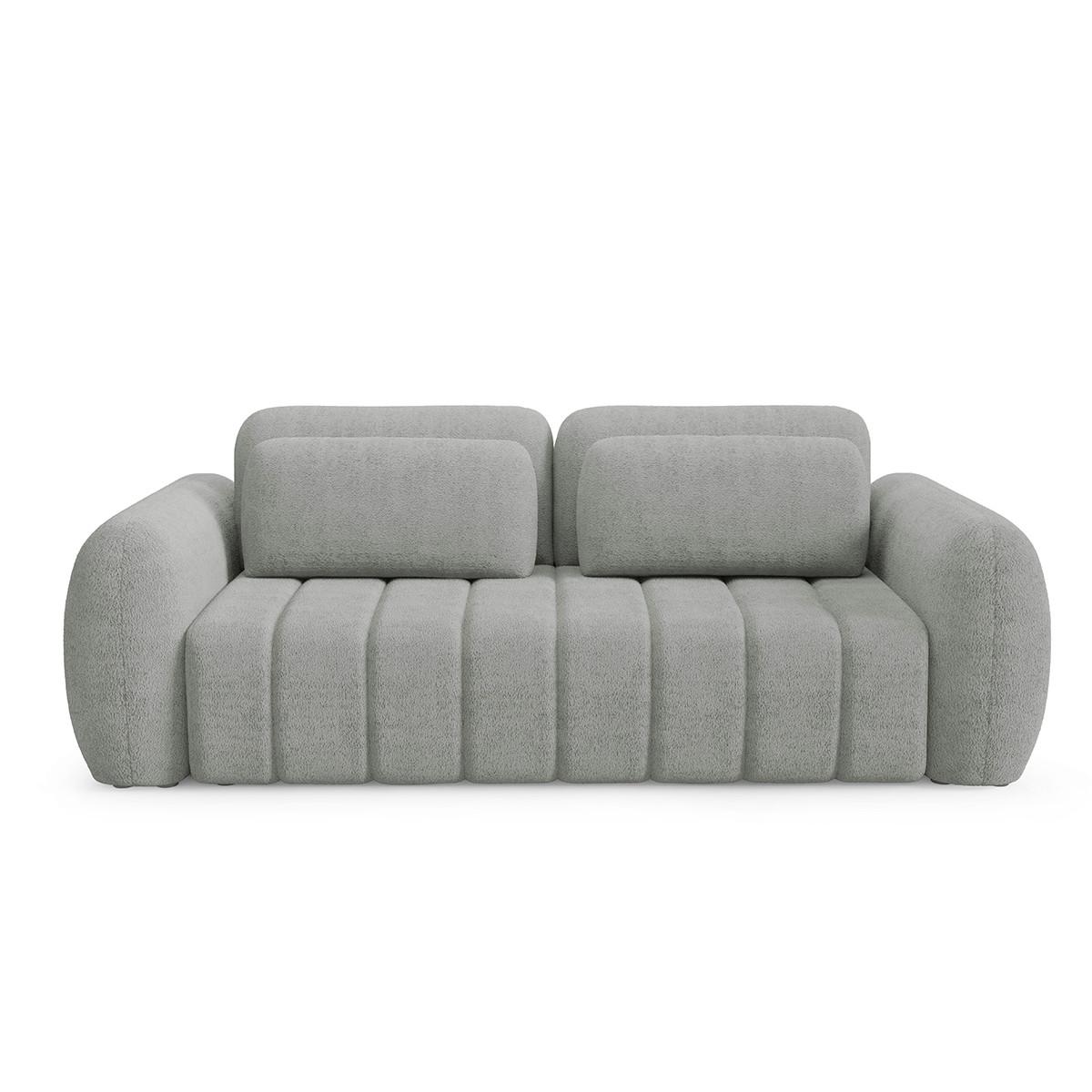 SOFA Cesar 3 Sitzplätze Hellgrau - Grau, Holz (266/95/110cm) - Petits-meubles