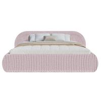 POLSTERBETT Shels Low Rosa 140x200 cm - Pink/Schwarz, Kunststoff/Textil (140/200cm) - Selsey