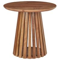 COUCHTISCH Akazienholz dunkelbraun rund 50 cm Mesilla - Dunkelbraun, Holz (50/50/48cm) - Beliani