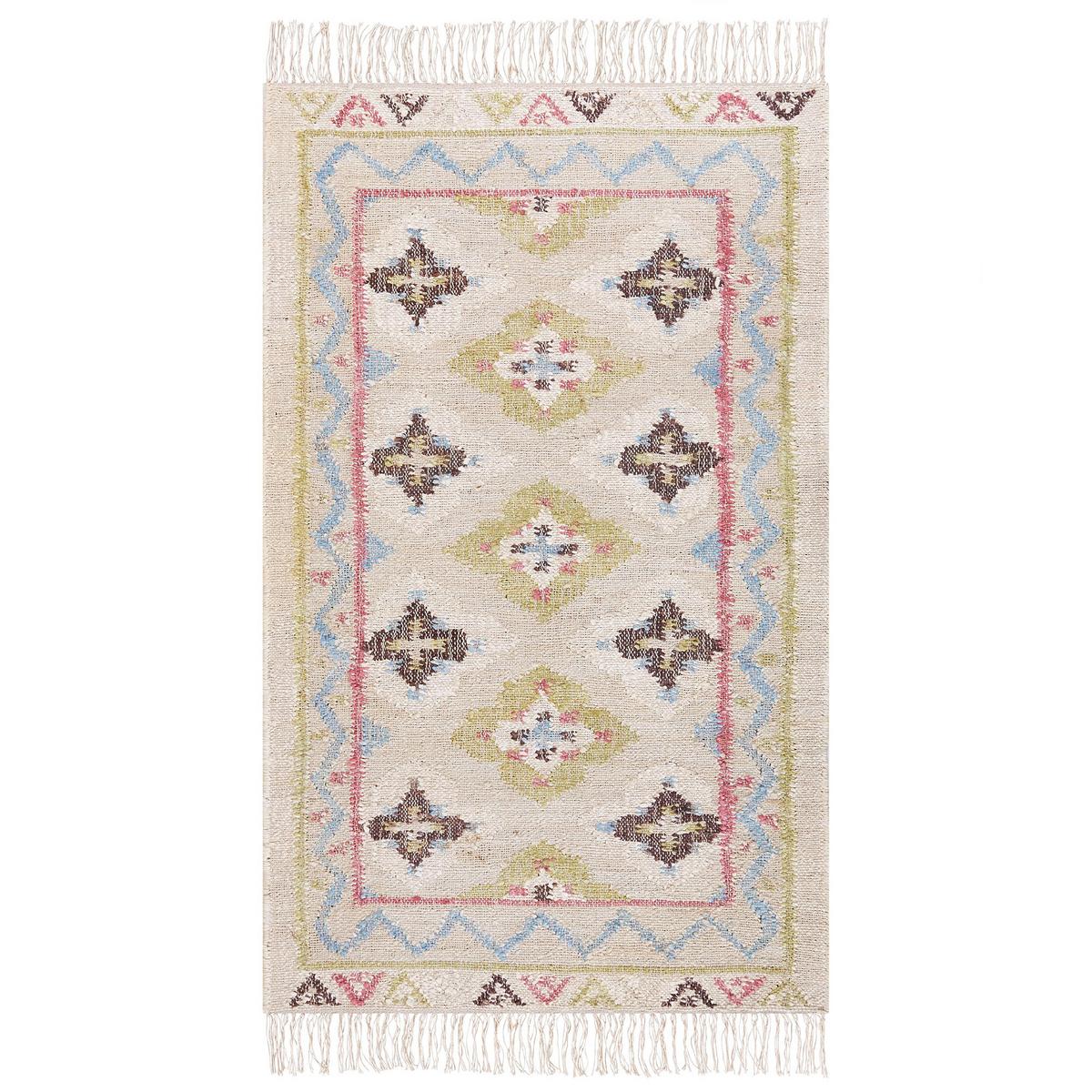 TEPPICH geflochten Terkos 150/80 cm - Multicolor, Naturmaterialien (80/150cm) - Beliani