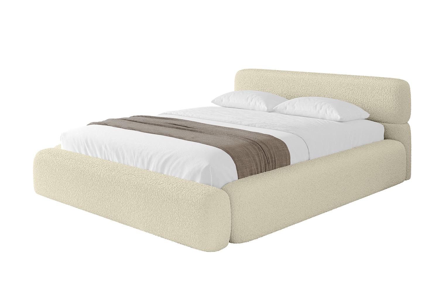 POLSTERBETT mit Bettkasten und Lattenrost, Bett mit Matratze H3/H4 - ENORA-V1 180x200 Beige - Taupe, Holzwerkstoff/Textil (180/200cm) - ALTDECOR