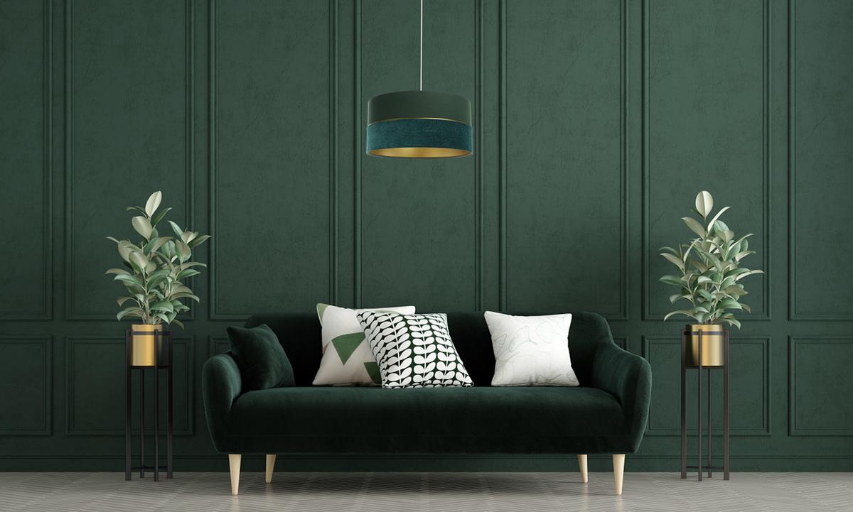 HÄNGELEUCHTE Grün 40/20 cm - Goldfarben/Grün, Kunststoff (40/0.6/20cm) - ONZENO