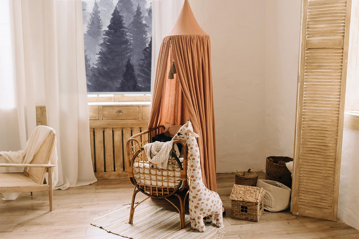 INNENROLLO - Fensterrollo - Rollo - 150x140 cm - Nebelwald - Schwarz, Kunststoff (150/140/0.5cm) - TULUP