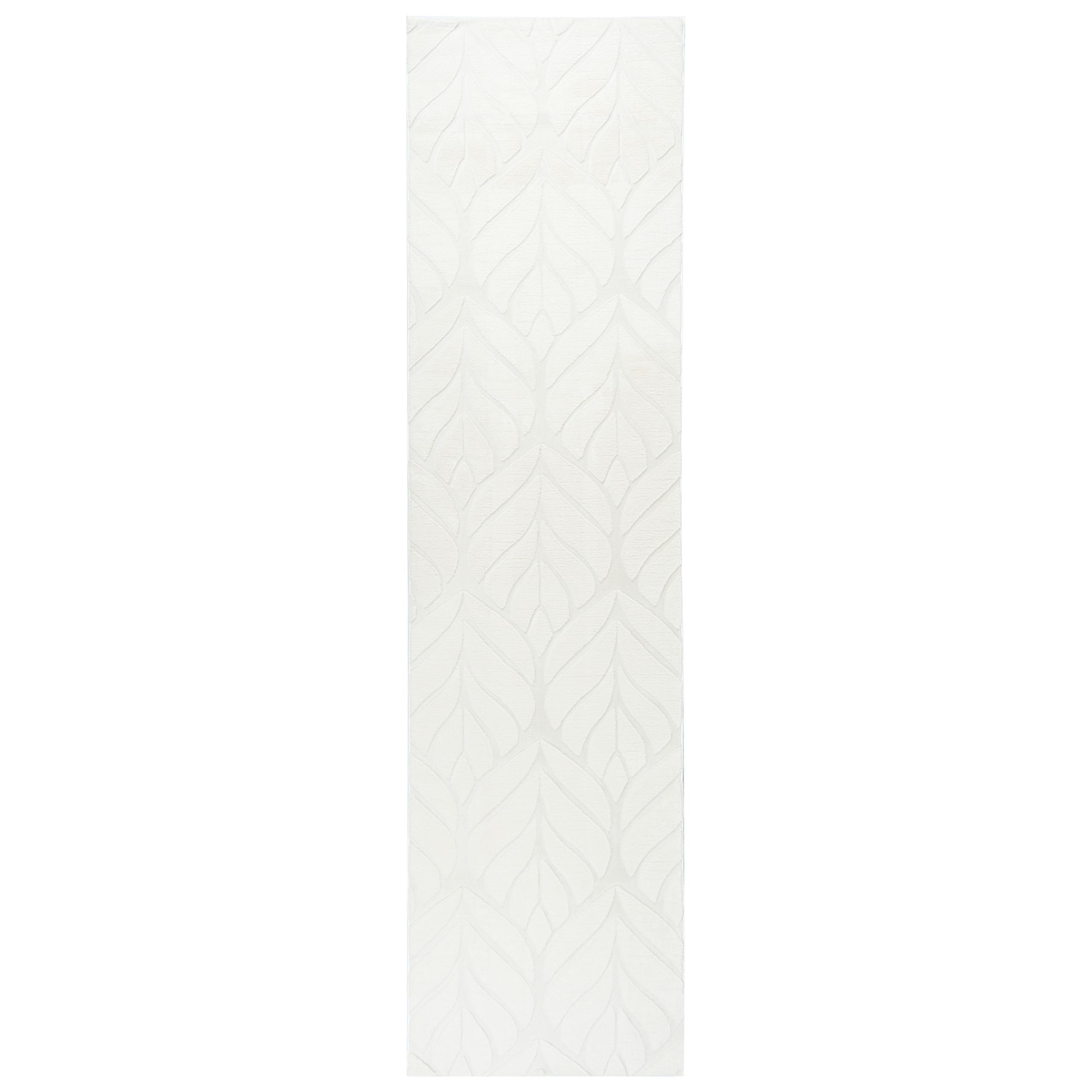 KUNSTFELLTEPPICH Cremeweiß 80/300 cm Mitchell - Creme/Weiß, Kunststoff (80/300cm) - Beliani