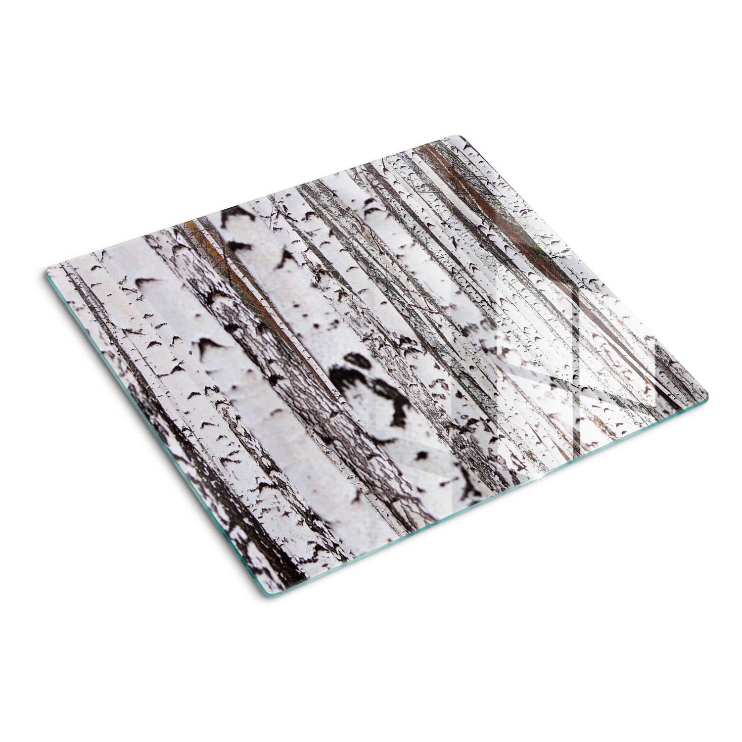 GLASPLATTE 60x52 cm Birke - Weiß, Glas (60/0.4/52cm) - TULUP