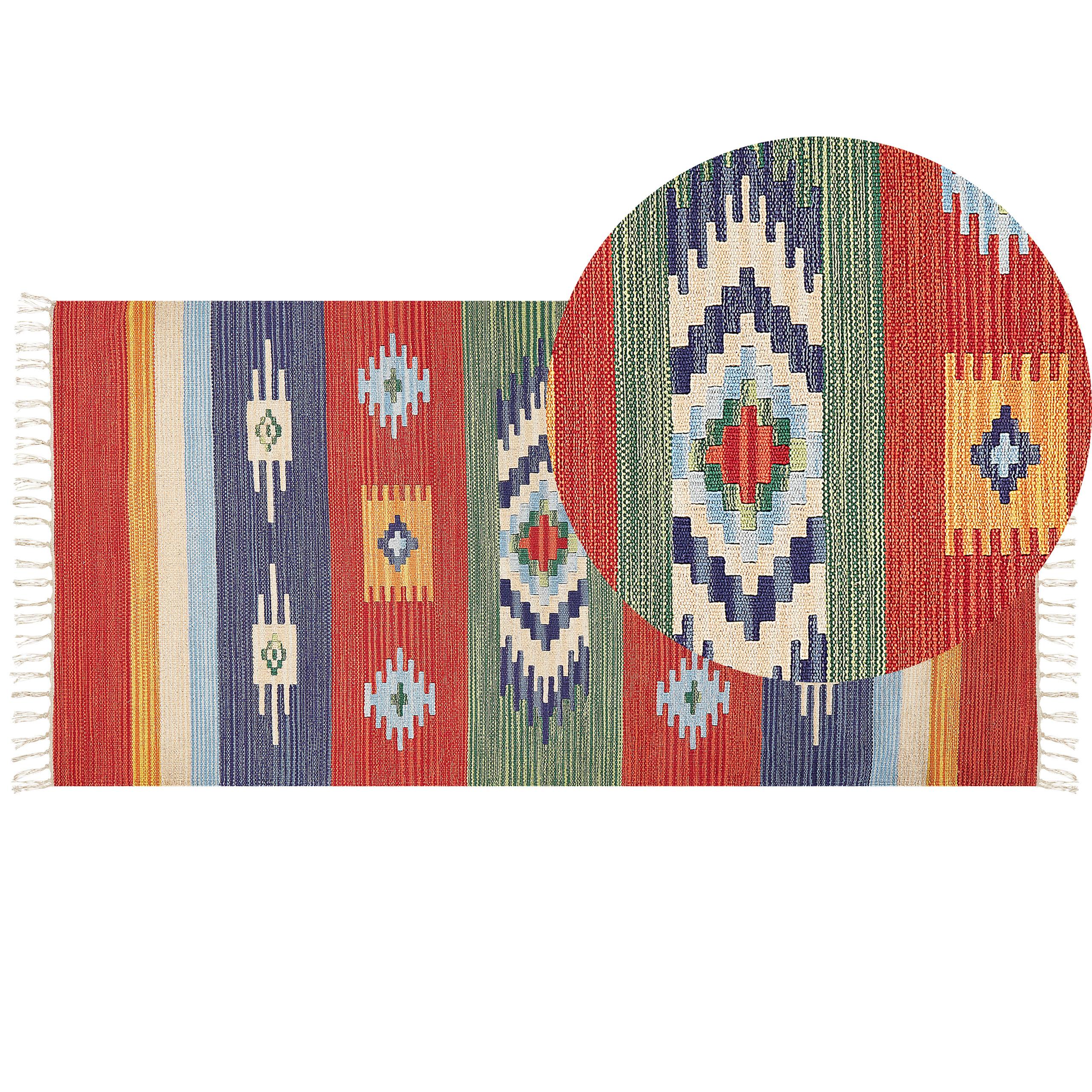 KELIM-TEPPICH Kamaris 150/80 cm - Multicolor, Textil (80/150cm) - Beliani