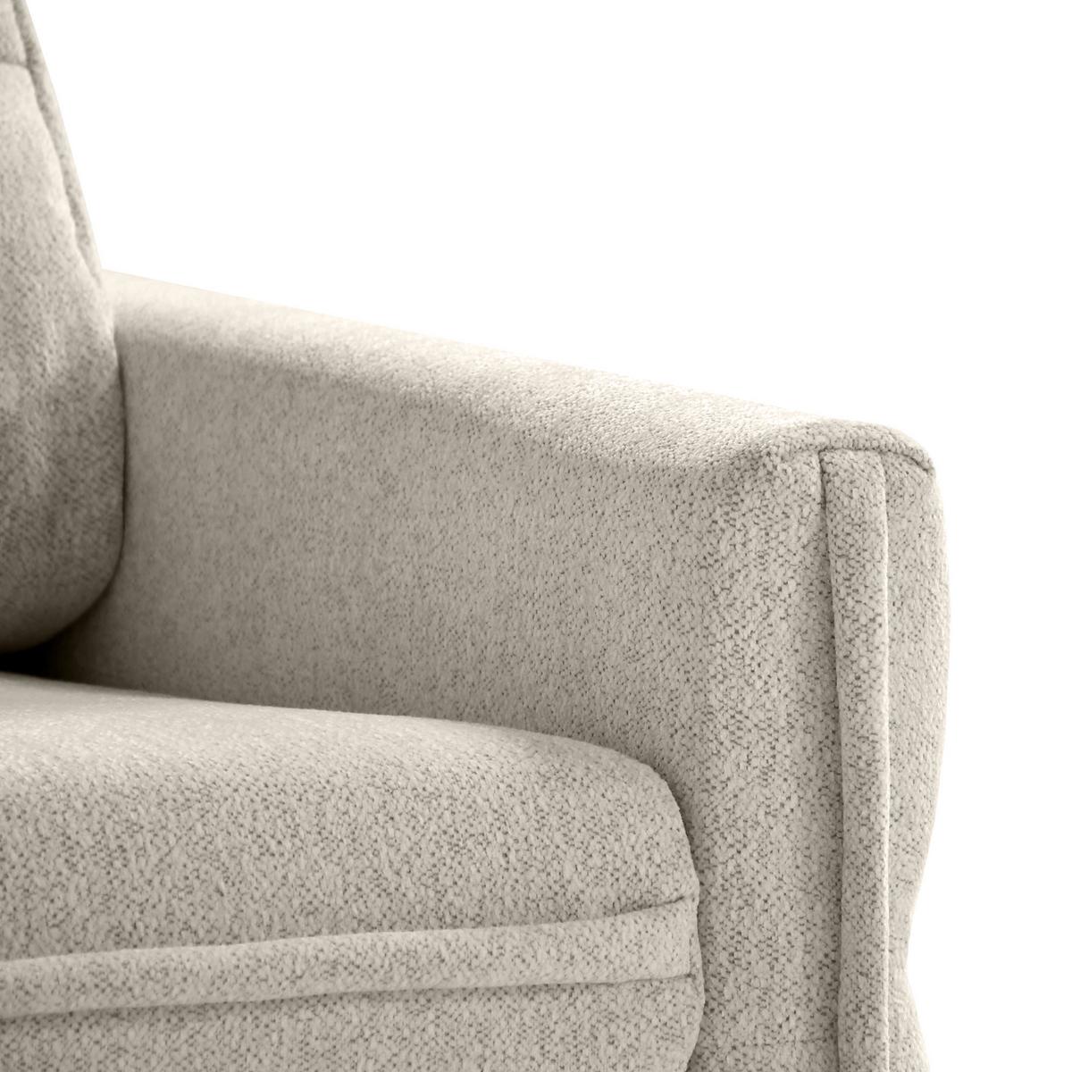 SOFA 2-SITZER Belweder, 220 cm, Beige, Bouclé-Stoff - Sandfarben/Wengefarben, Holz/Textil (218/95/94cm) - Beautysofa