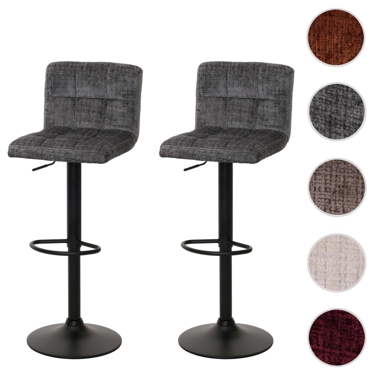 BARHOCKER Grau 2er-Set - Grau, Textil (38/107/41cm) - MCW