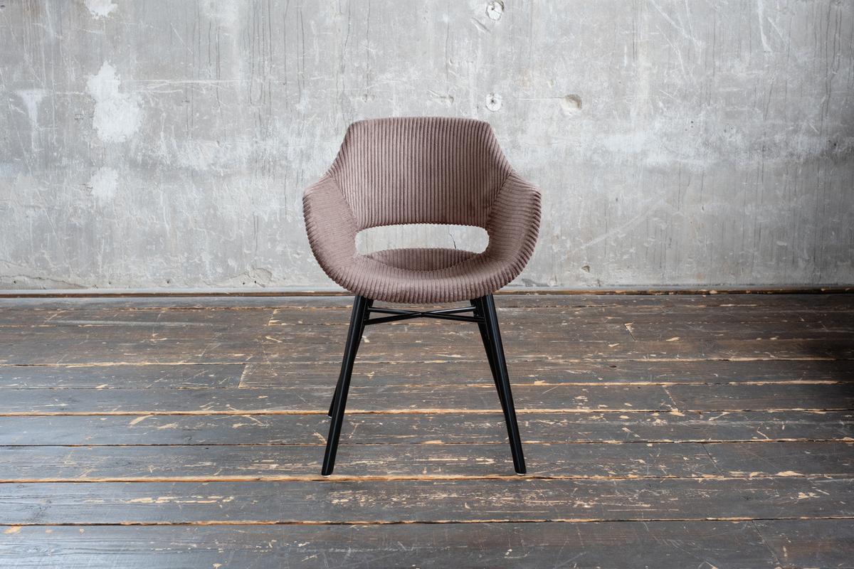 ESSZIMMERSTUHL ZAJA Braun Cord (1er-Set) - Braun, Textil (57/82/59cm) - KAWOLA