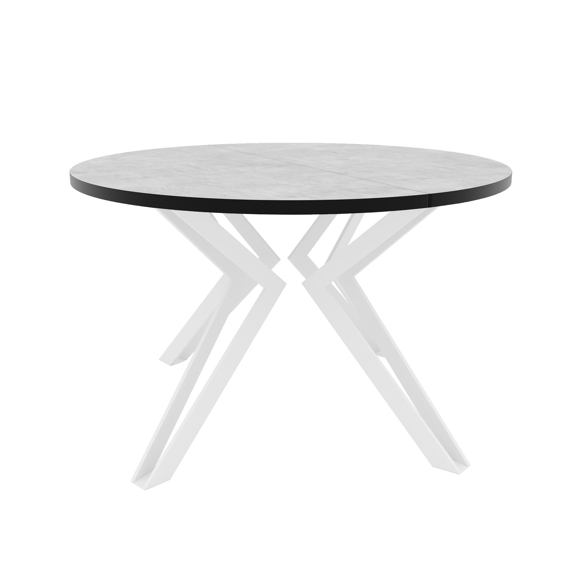 ESSTISCH ausziehbar aus MDF, Grau - Weiß/Grau, Holzwerkstoff (100/100/76cm) - Idohome