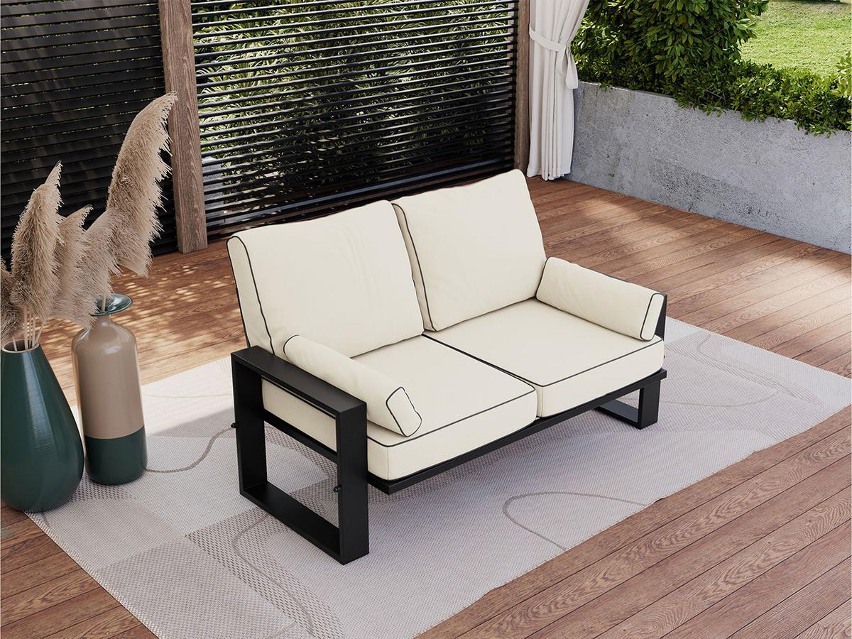 LOUNGESOFA Elba 2 Sitzer - Beige - Beige, Textil (150/90/87cm) - MKS