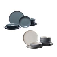 TAFELSERVICE Jasper schwarz-grau 16-tlg. - Schwarz/Grau, Keramik (2/2/2cm) - Ritzenhoff Breker