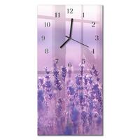 WANDUHR aus Glas 30x60 cm - Lavendel - Lila, Glas (30/60/0.4cm) - TULUP