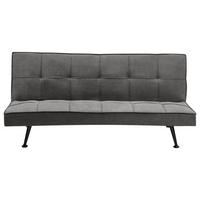 SCHLAFSOFA 168/105 cm Dunkelgrau Hasle - Dunkelgrau/Schwarz, Textil (168/75/88cm) - Beliani