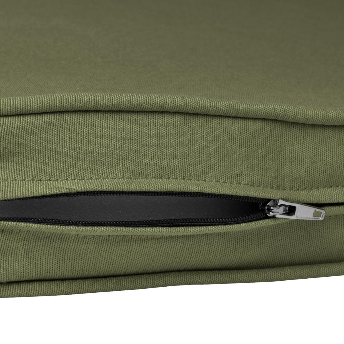 BANKAUFLAGE Loft BK 150x48x5cm Olivgrün - Olivgrün, Textil (48/150cm) - Beautissu 