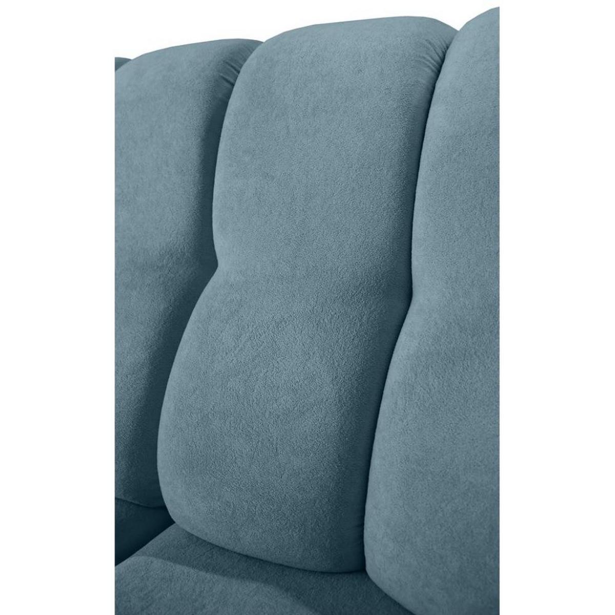 ECKSCHLAFSOFA Zoja links hellblau - Schwarz/Hellblau, Textil (261/193cm) - Beautysofa