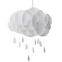 HÄNGELEUCHTE Weiß Ailenne - Weiß, Kunststoff (35/35/182cm) - Beliani