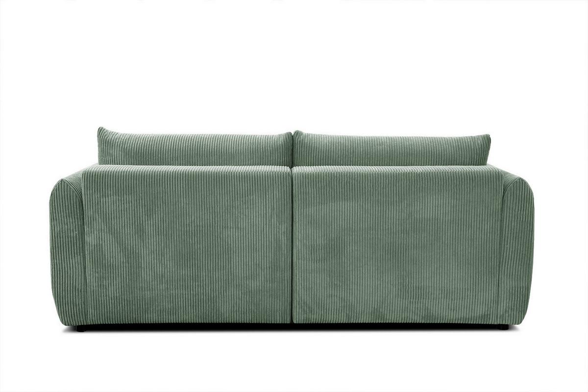ECKSOFA TAUER 3-Sitzer, mintgrün - Schwarz/Mintgrün, Holzwerkstoff/Kunststoff (206/173cm) - Wozimo