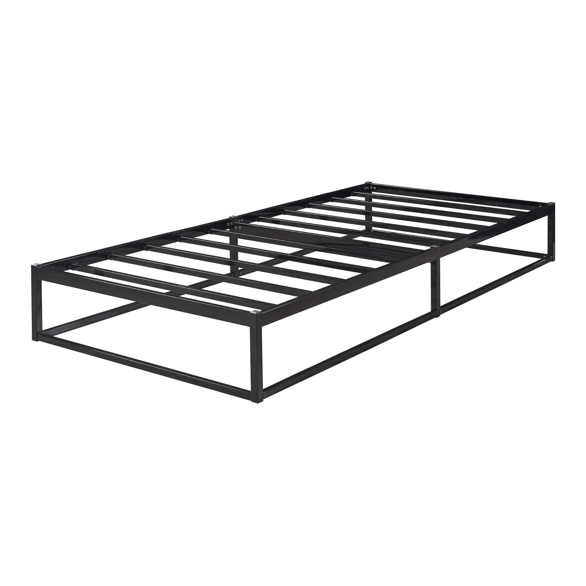 METALLBETT Trerunta - Schwarz, Metall (90/200cm) - [en.casa]