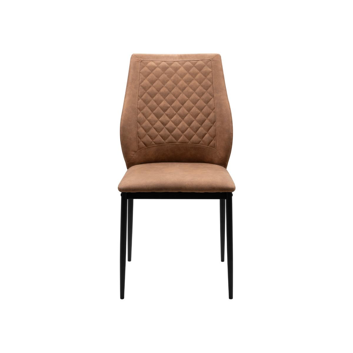 ESSZIMMERSTÜHLE STOFF MIT METALLGESTELL 4er set 45/90/45 cm - Braun, Metall (45/90/48cm) - Calicosy