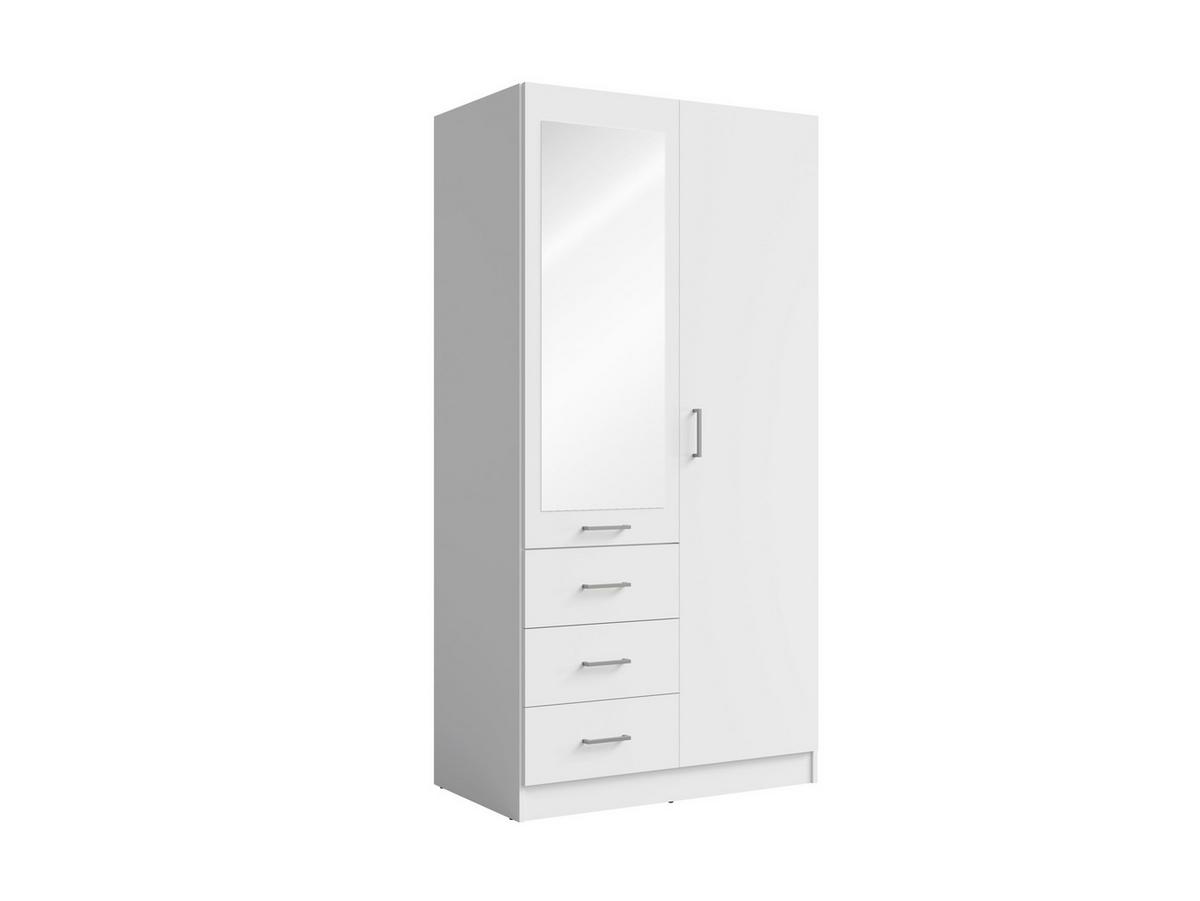 KLEIDERSCHRANK Weiß 101/200,5/58 - Weiß, Holzwerkstoff (101/201/58cm) - RAUMHIRSCH FURNITURE