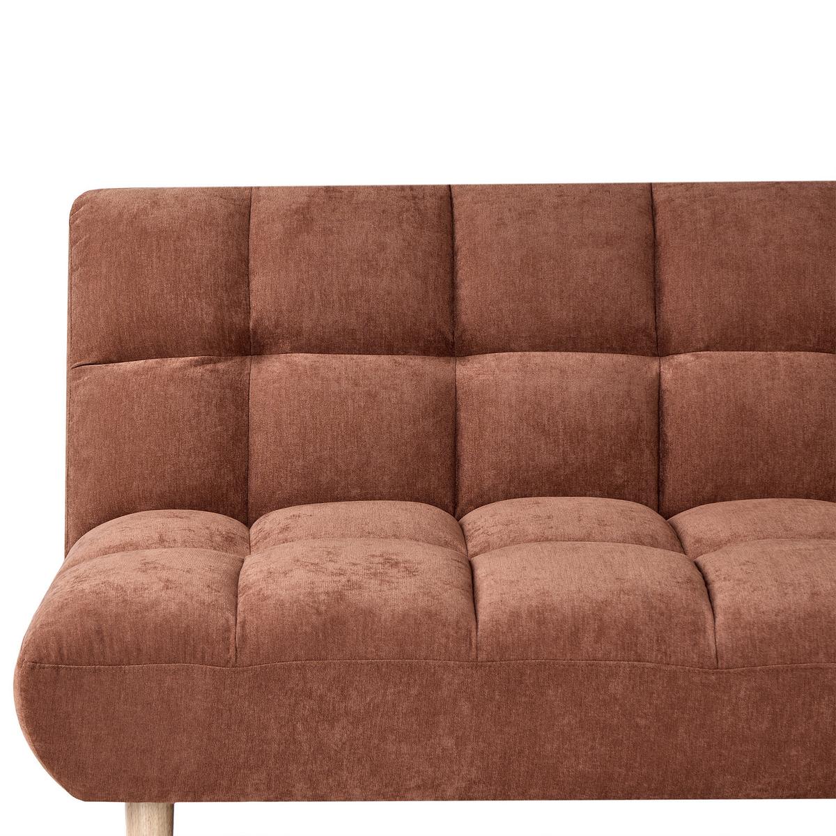 SCHLAFSOFA 2-Sitzer Stoff Goldbraun Risor - Goldfarben/Braun, Textil (190/83/90cm) - Beliani
