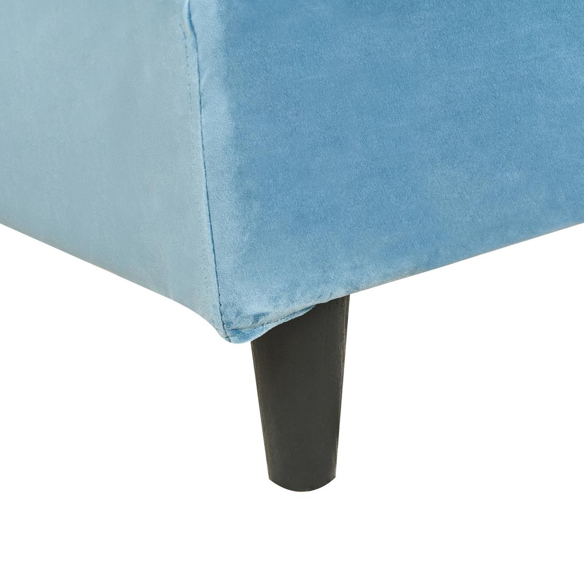POLSTERBETT 90/200cm Hellblau Fitou - Hellblau, Textil (90/200cm) - Beliani