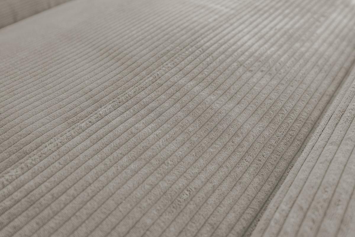 ECKSOFA LAISKA Steingrau Cord Relaxfunktion - Schwarz/Grau, Textil/Metall (282/177cm) - KAWOLA