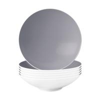 SUPPENTELLER Life Fashion Elegant Grey ø 20 cm 6er Set - Grau, Keramik (20cm) - Seltmann Weiden