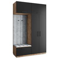 GARDEROBENSCHRANK REMA 150/240/60 cm Modern Eichefarben - Eichefarben/Hellgrau, Holzwerkstoff (150/240/60cm) - MASSENO