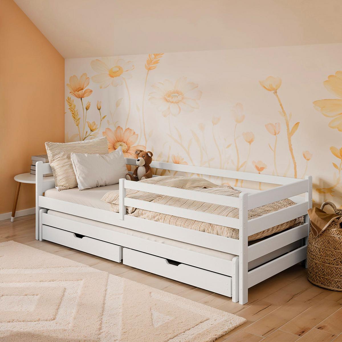 BETT 90/200 Abi Weiß - Weiß, Holzwerkstoff (90/200cm) - Petits-meubles