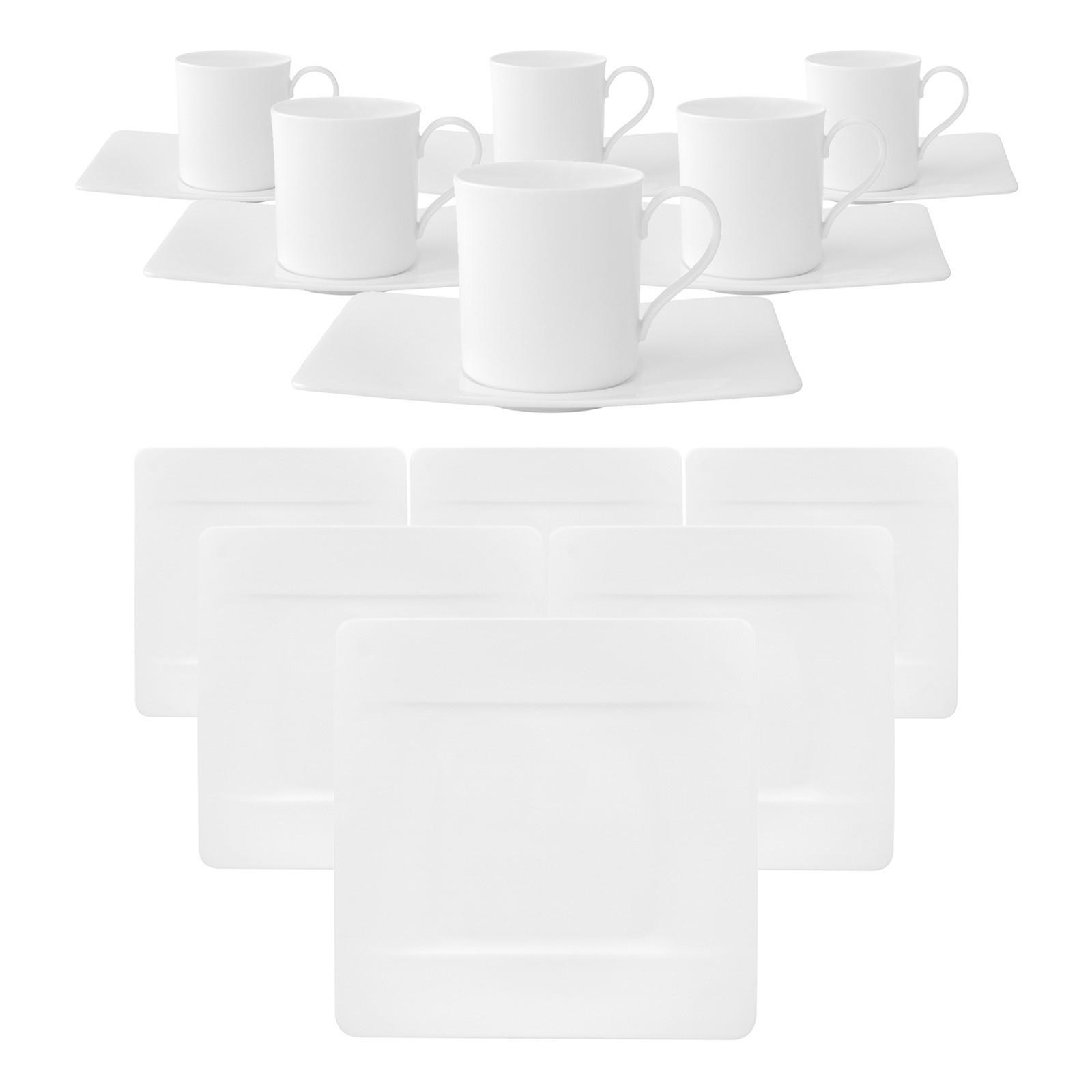 KAFFEESERVICE Modern Grace weiß 18-tlg. - Weiß, Keramik (2/2/2cm) - Villeroy & Boch