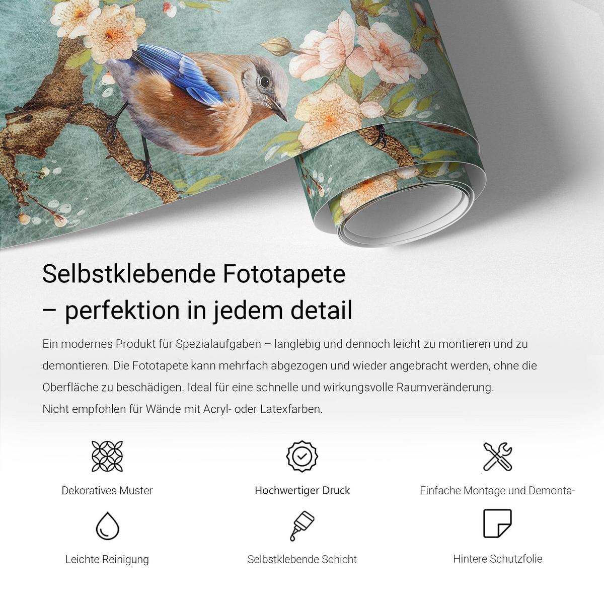 FOTOTAPETE 152x104 cm - Mohnfeld - Rot, Textil (152/104cm) - Wallfluent