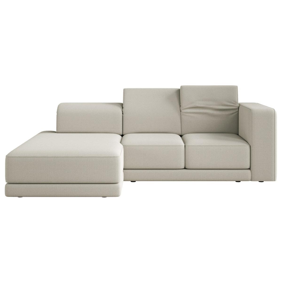 ECKSOFA Novals L-Form, 4-Sitzer, links 278 cm - Taupe/Schwarz, Kunststoff/Textil (278/168cm) - Selsey