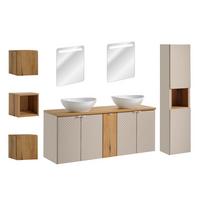 BADMÖBEL 140cm Manoa 2er-Set Kaschmir - Holz - Kaschmir, Holzwerkstoff (140/59/40cm) - Petits-meubles