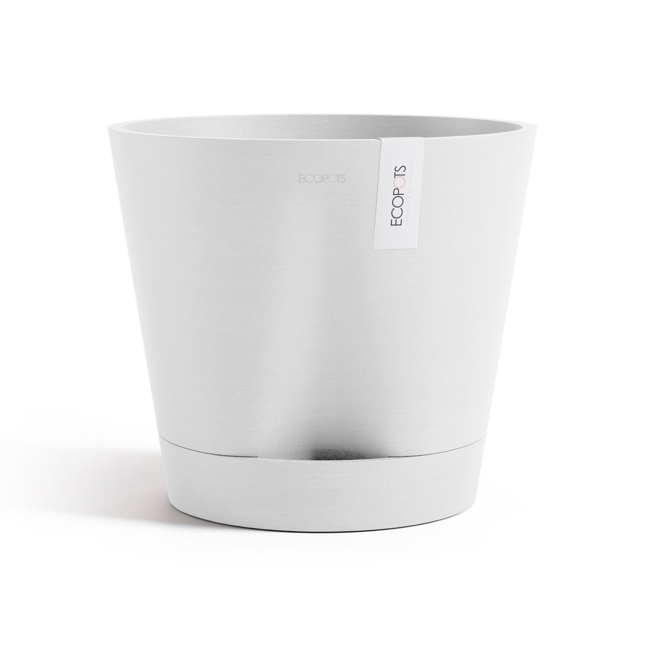 BLUMENTOPF Venice 30/27,5 cm Weiß - Weiß, Kunststoff (30/27.5cm) - Ecopots