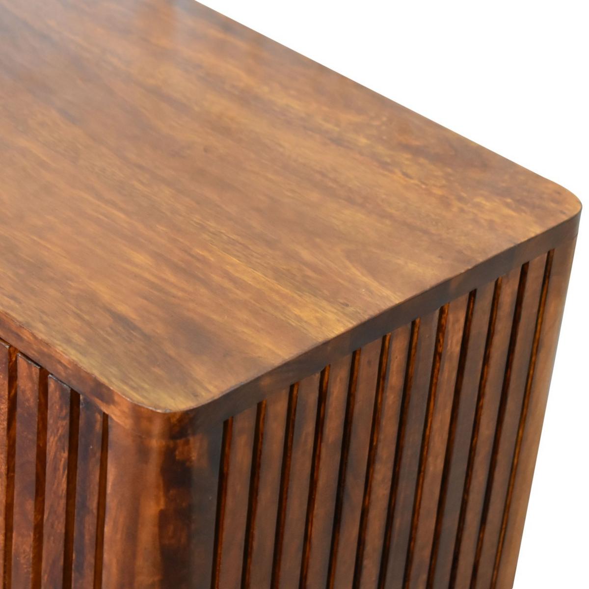 SCHRANK mit 2 Türen, 2 Regale, Nordische Beine, Braun - Messingfarben/Braun, Holz/Metall (75/80/35cm) - Artisan Furniture