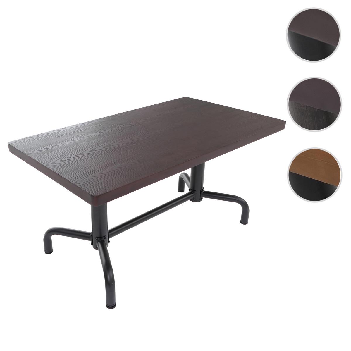 ESSZIMMERTISCH eckig Braun, Schwarz - Schwarz/Braun, Holz (80/140/74cm) - MCW